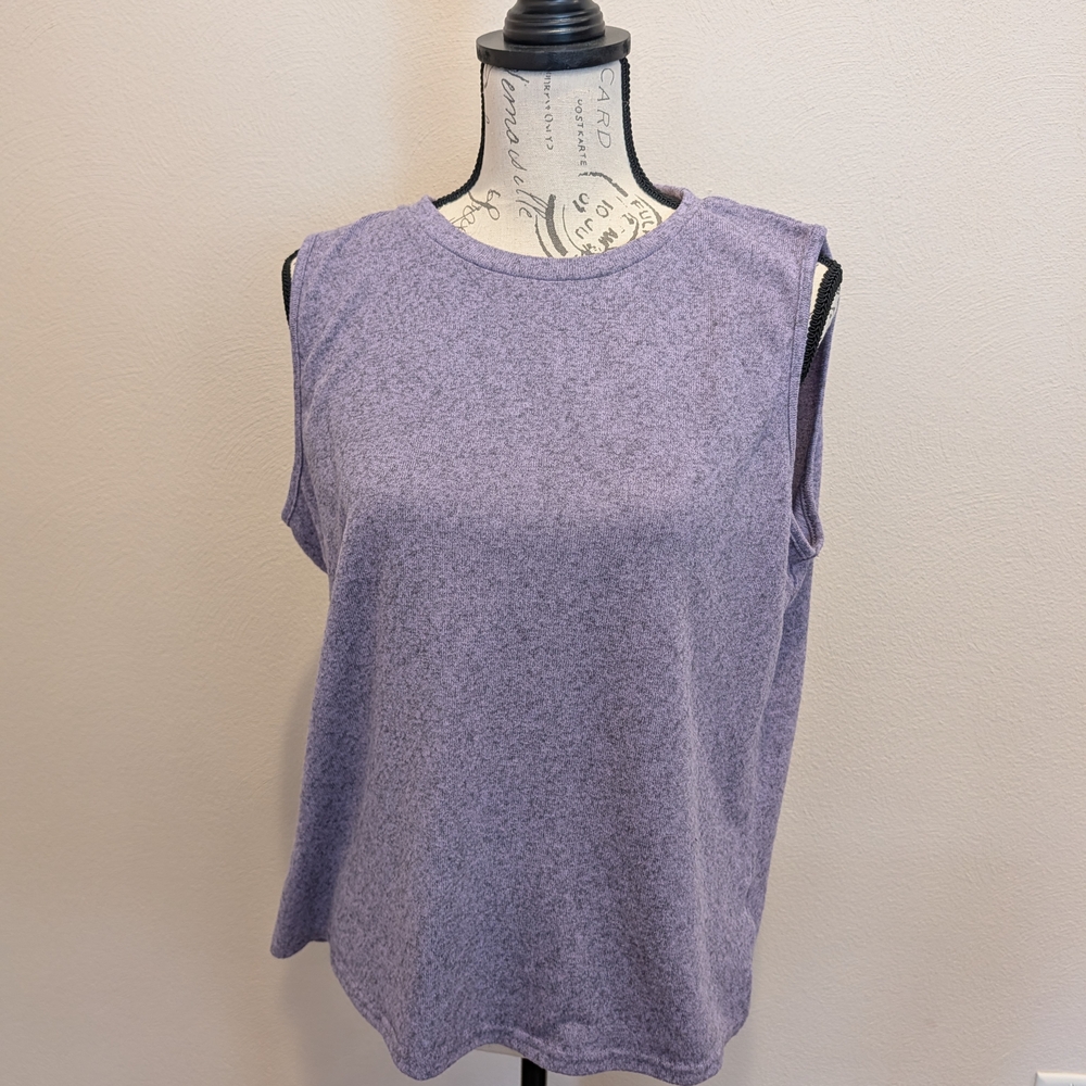 SHEIN Heathered Lavender Crewneck Sleeveless Tank